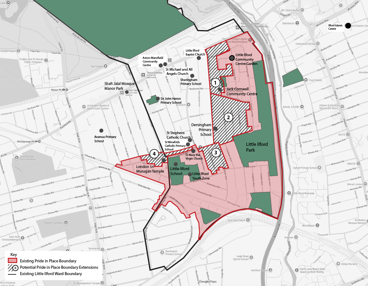 Overview of all areas