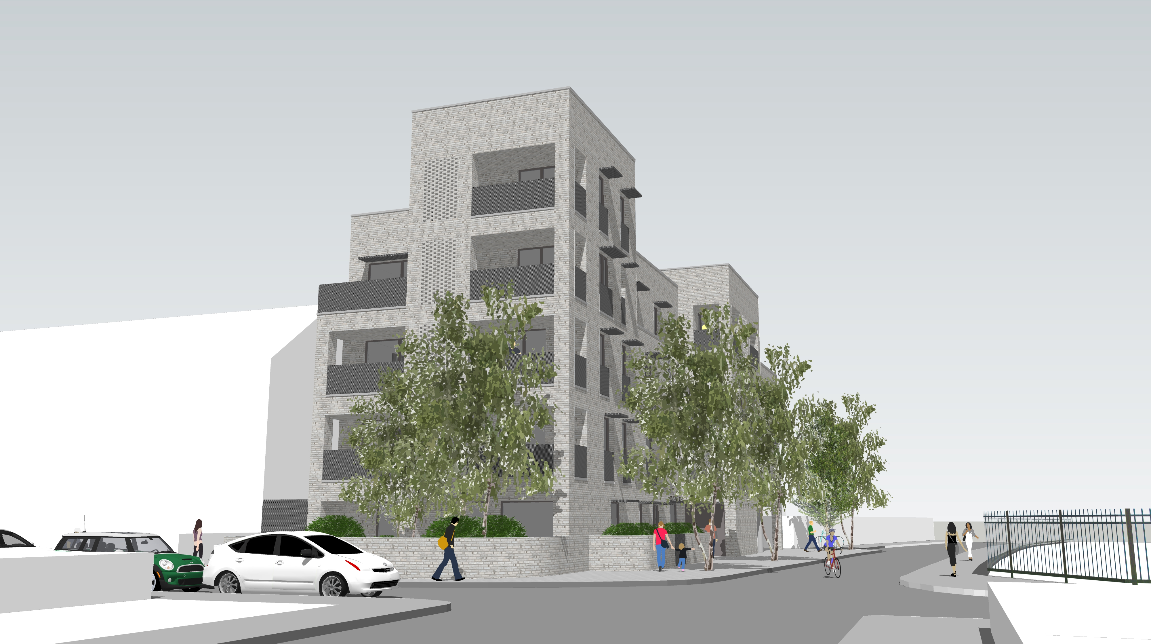 Model view from Waddington Road
