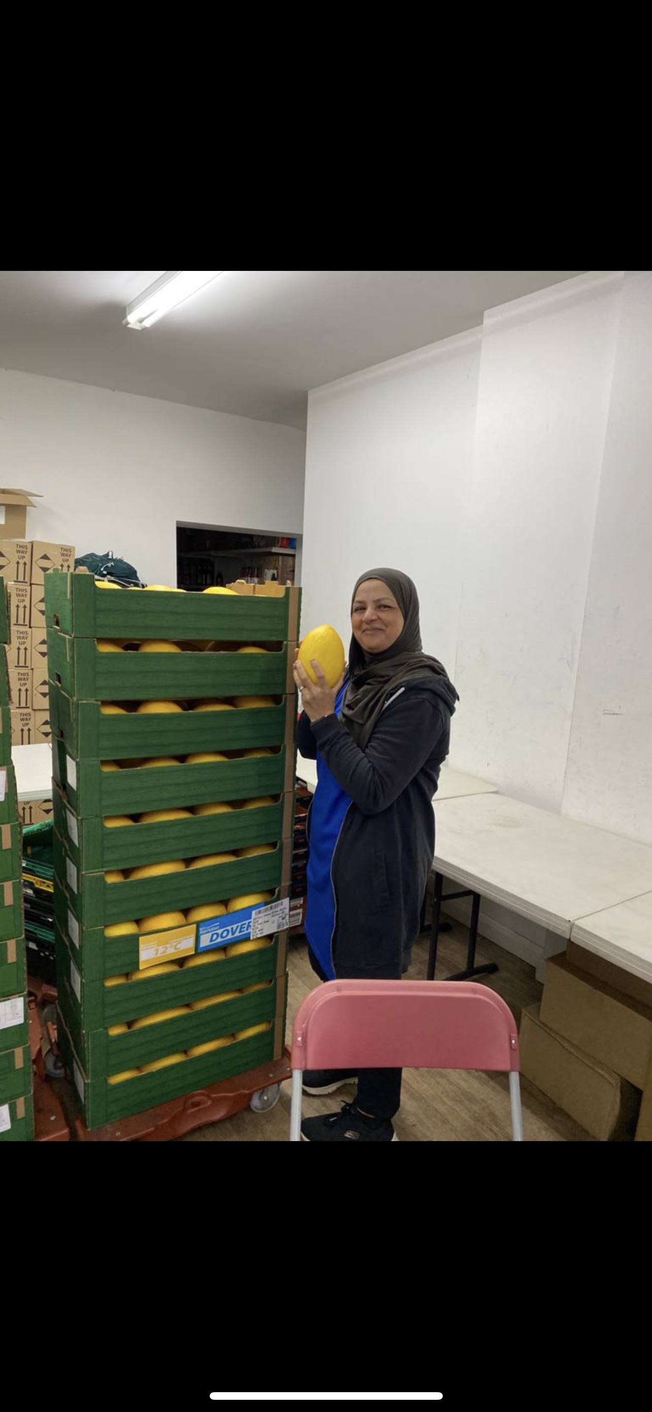 The food bank was very happy to receive some fresh melons 