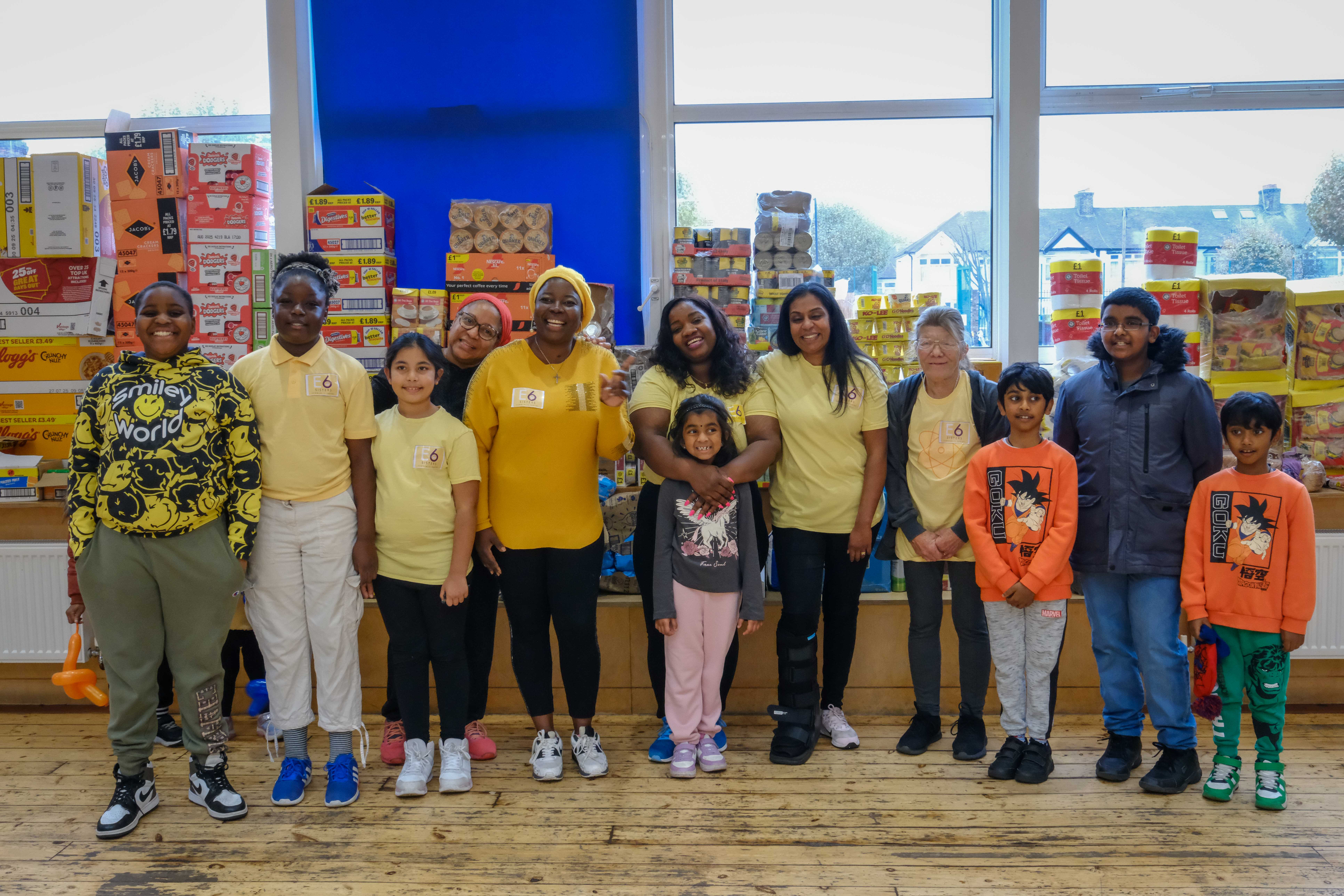 Group photo at E6 Sisters Community Pantry