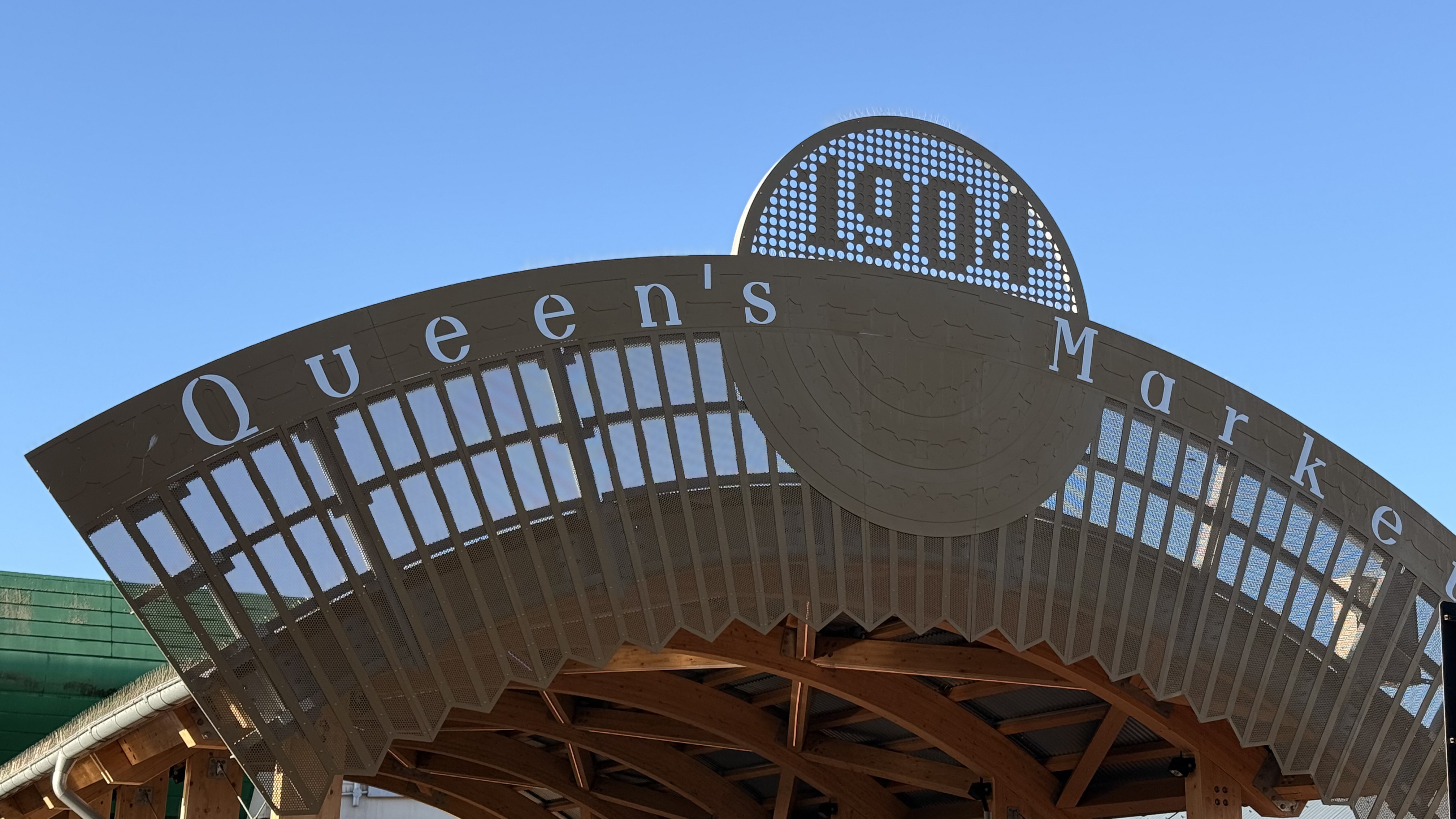 New canopies and signage at Queen's Square