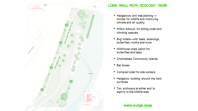 Map of the future Long Wall Ecology Park