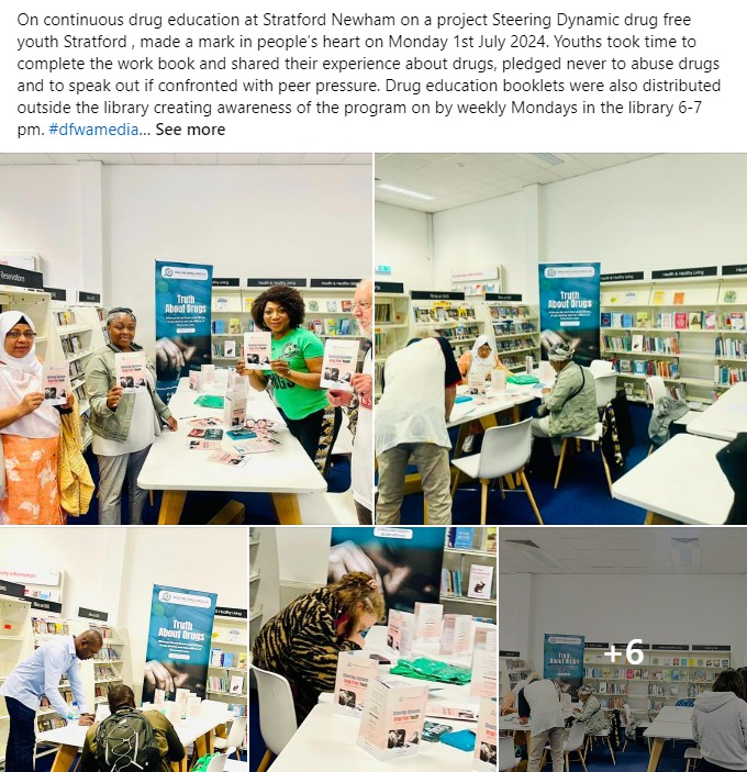 Drwaing friends to stand against drug abuse